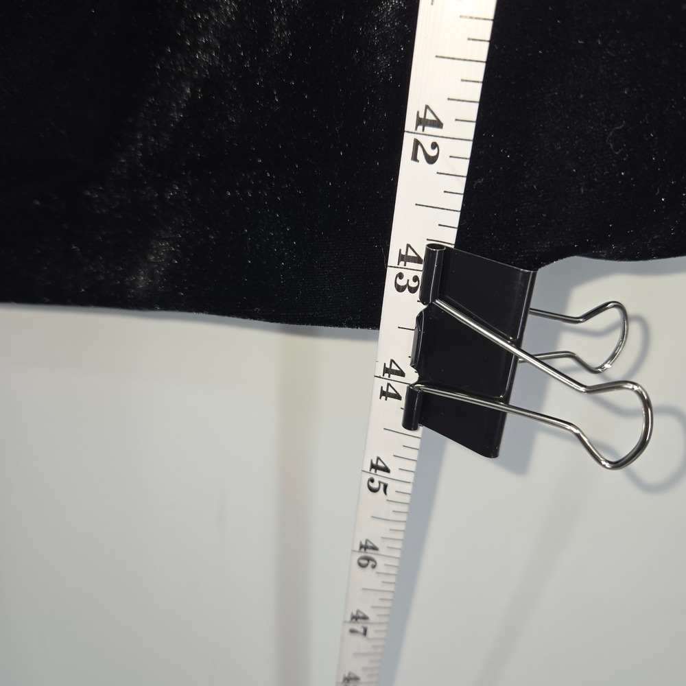 Betsy Adam Velvet Cocktail Dress 16 Black Capelet Evening Gown Dark Romantic - Picture 11 of 16